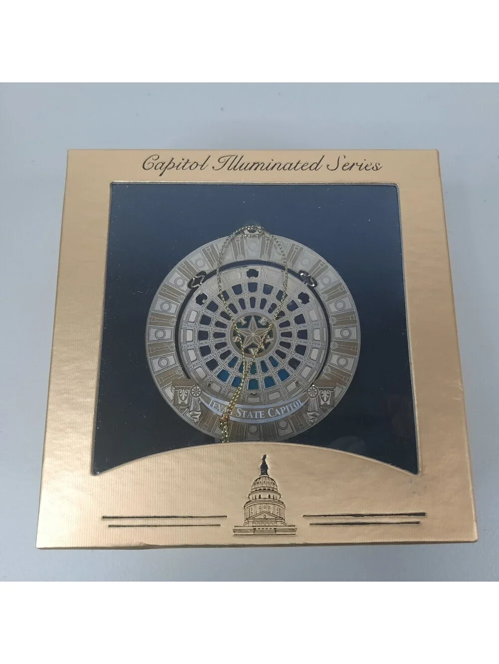 Texas State Capitol Interior Dome Lighted Ornament Tested Works